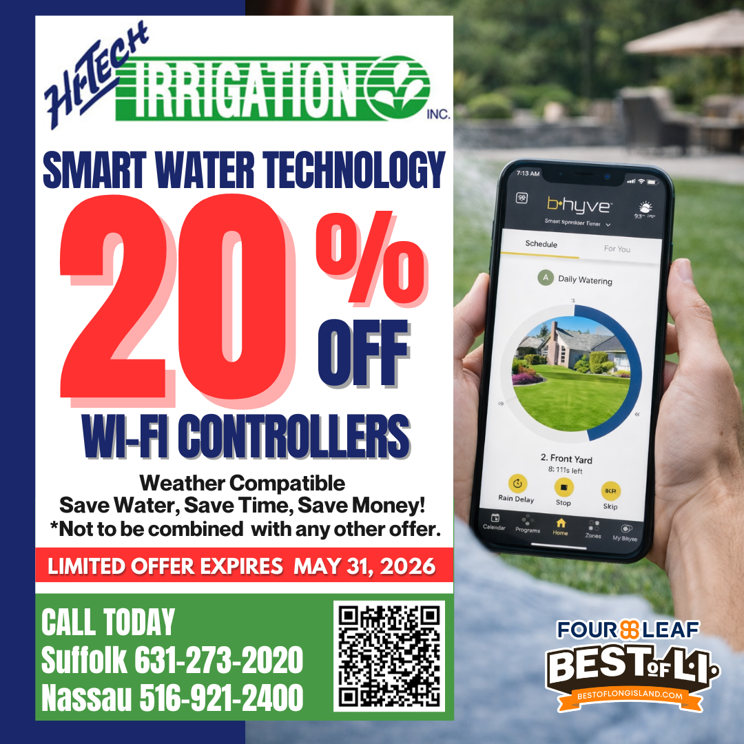 Smart Irrigation Technology on Long Island | 20% Off Wi-Fi Controllers